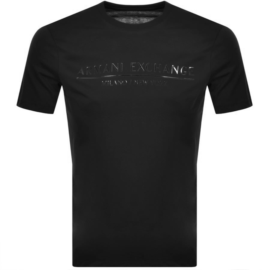 Alternative Image for ProductArmani Exchange Crew Neck Logo T Shirt Black1